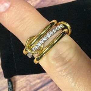 Elegant Gold and Silver Women's Ring